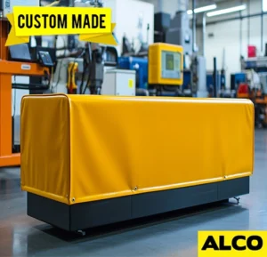 ALCO Heavy-duty vinyl covers protect industrial equipment from dust, moisture, and damage