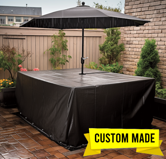 Custom Made patio tabe cover with umbrella hole
