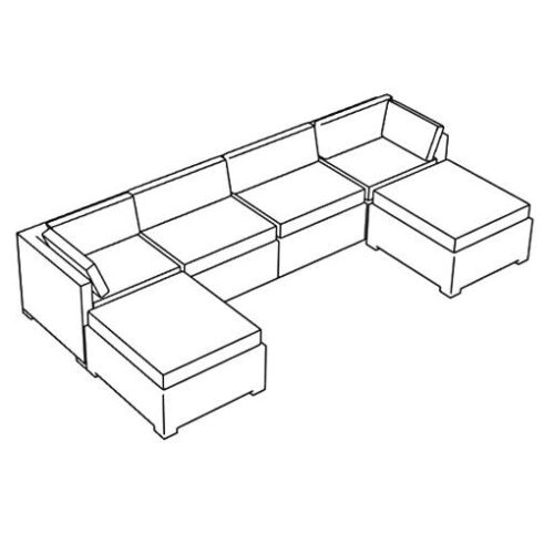 U-Shaped Sofa Covers - Style 9