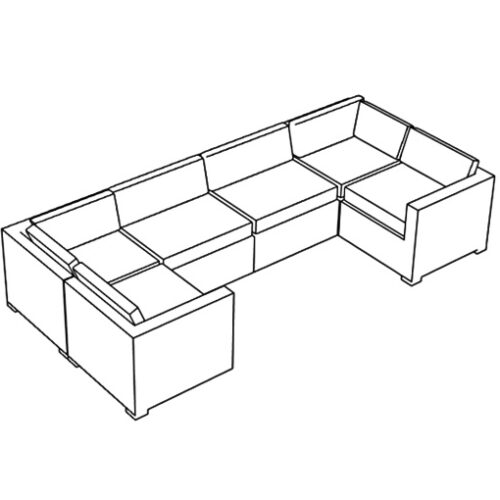 U-Shaped Sofa Covers - Style 10
