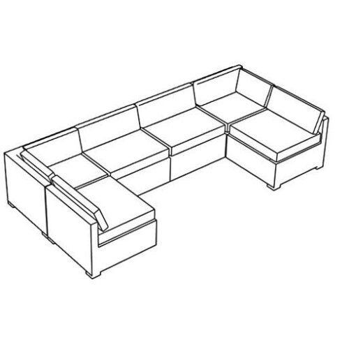 U-Shaped Sofa Covers - Style 8