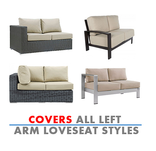 Custom Made Left Arm Loveseat Covers, Arm Couch Covers