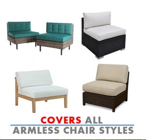 Custom-Made Armless Chair Covers | Waterproof