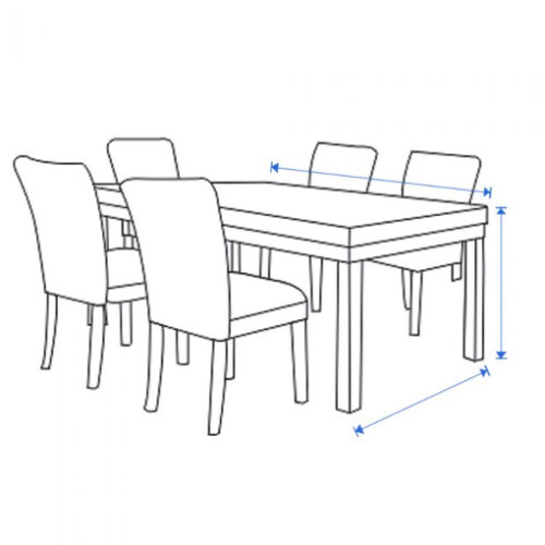 Square/Rectangle Table Chair Set Covers with Umbrella Hole - Outdoor | Custom Made