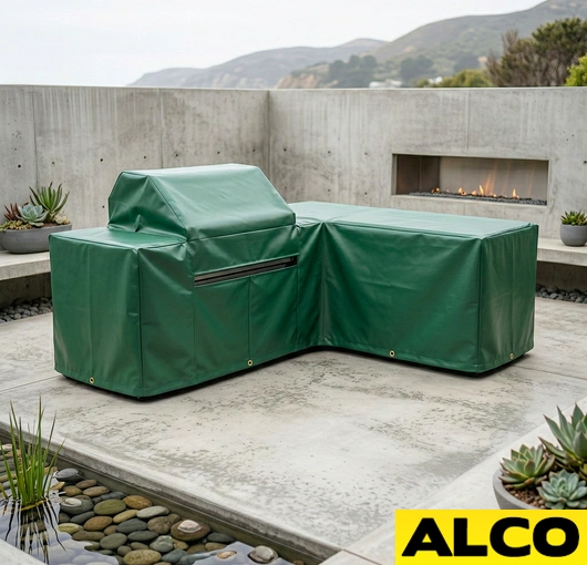 L-shaped Island Kitchen Covers - Outdoor | Custom Made - Image 4