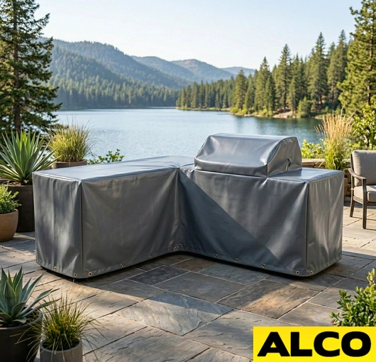 L-shaped Island Kitchen Covers - Outdoor | Custom Made - Image 8