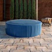 Round Fire Pit Cover Durable 100% Waterproof Heavy Duty Outdoor Black Customize 