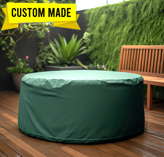 custom round ottoman cover patio