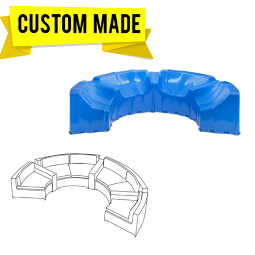 Custom Curved Sofa Covers – Style 3
