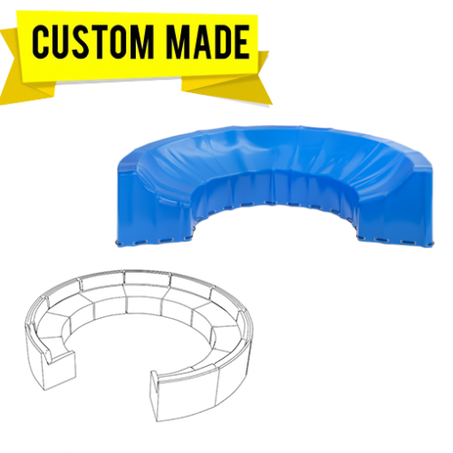 Custom Curved Sofa Covers – Style 4