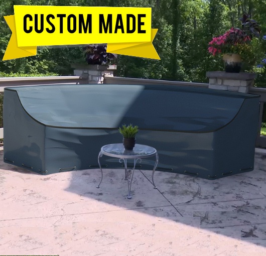 Custom Made Curved Sofa Covers Waterproof, Custom Outdoor Furniture Covers