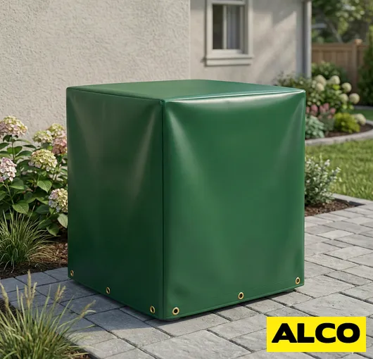 Vinyl outdoor ac unit cover extends unit life resized