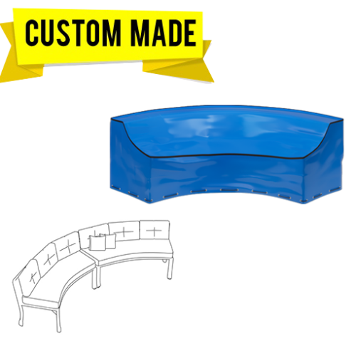 Custom Curved Sofa Covers – Style 5