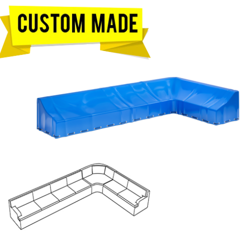 Custom Curved Sofa Covers – Style 6