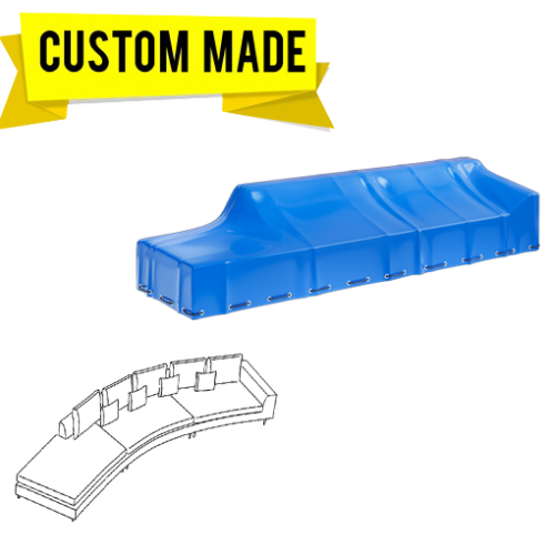 Custom Curved Sofa Covers – Style 7
