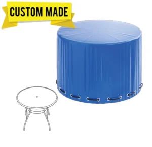 ALCO Custom-made waterproof round table cover shields surfaces from outdoor elements