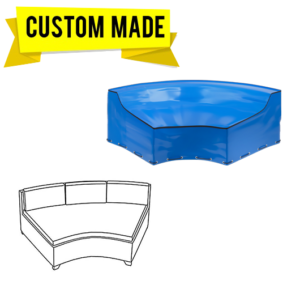 Custom Curved Sofa Covers – Style 8