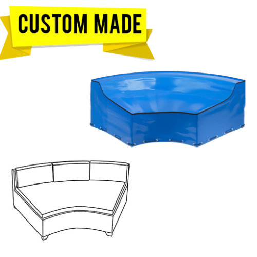 Custom Curved Sofa Covers – Style 8