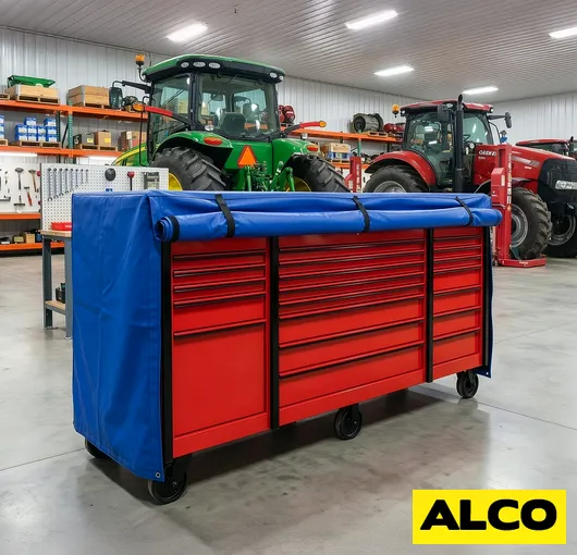 Dustproof mechanic tool cart cover protects drawer slides resized