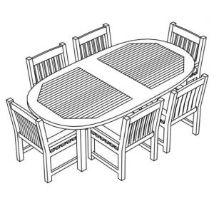 Oval patio dining set cover