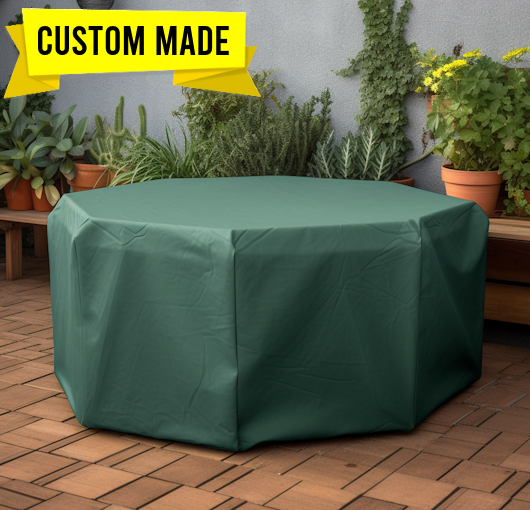 hexagon outdoor custom table cover