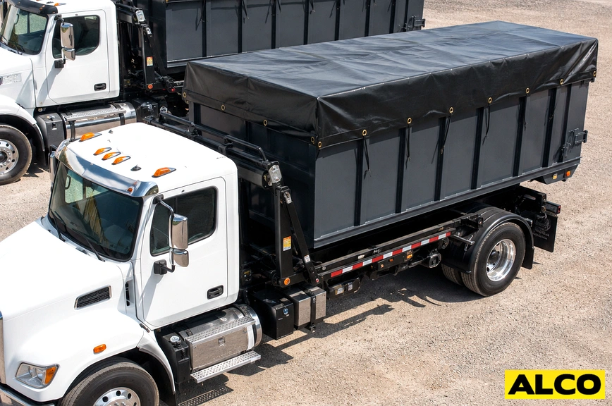 Rolloff waste container cover