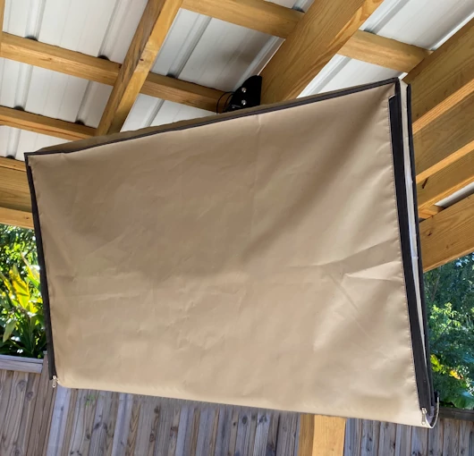 outdoor flat screen tv covers custom fitted
