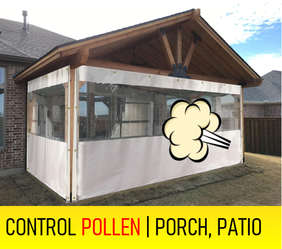 keep pollen off screened porch