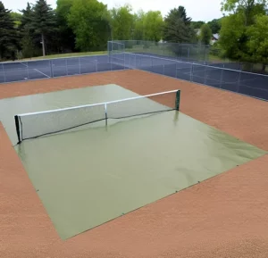 tennis court cover rain snow storage