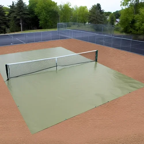 tennis court cover rain snow storage