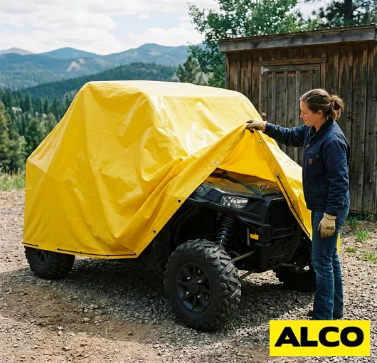 Heavy duty trailerable utv cover wind resistant