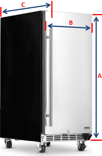 Bitubi Upright Freezers Cover,Outdoor Refrigerator Cover,– Waterproof, Dustproof, Sun-Proof, 24 W x 30 D x 67 H. Suitable for Most 8-12 Cubic