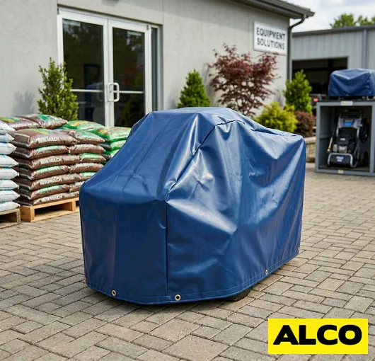 Corrosion resistant stump grinder cover protects cutting wheel resized