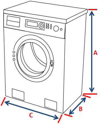 Negrari XXL Outdoor 77x71 H94 Large Washer Dryer Cover Mobile Wardrobe