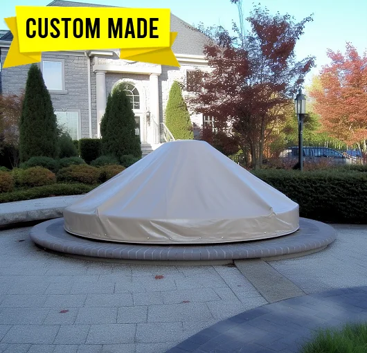 custom made outdoor fountain covers winterize