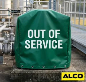 Secure out of service equipment cover liability and safety protection resized