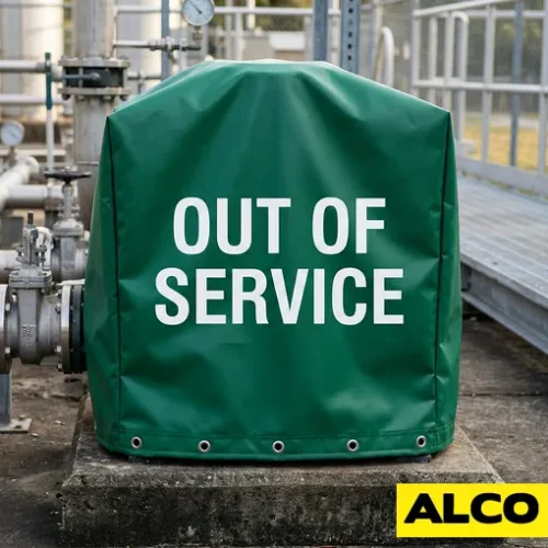 Secure out of service equipment cover liability and safety protection resized