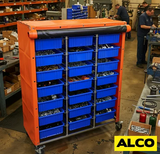 Dustproof rolling tool cart cover clean workspace resized