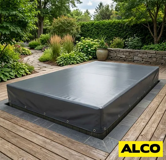 Heavy duty swim spa cover handles heavy snow loads resized