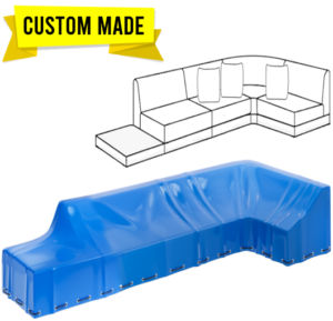 Custom Covers For L-Shaped Sofas With Curved Corners Left Side Table