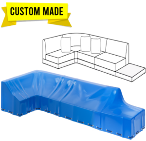 Custom Covers For L-Shaped Sofas With Curved Corners Right Side Table