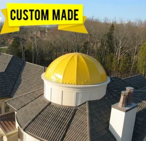 Noise reducing skylight dome cover quiets heavy rain resized