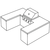 custom outdoor u-shape bar cover