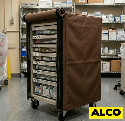 Custom polyester medical cart cover washable hygienic resized