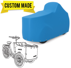 Custom-made covers protect three-wheeled electric bikes from weather and dust by ALCO