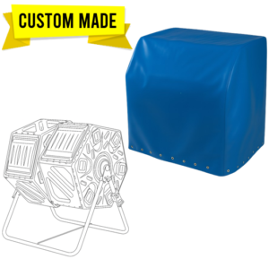 ALCO compost tumbler covers protect contents from rain, dust, and debris.