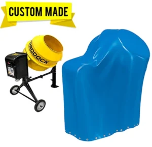 Custom-made covers protect concrete mixer machines from weather, dust, and debris