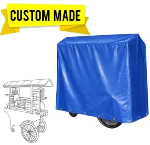 Heavy duty waterproof vinyl coffee cart cover rain protection