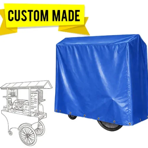 Heavy duty waterproof vinyl coffee cart cover rain protection