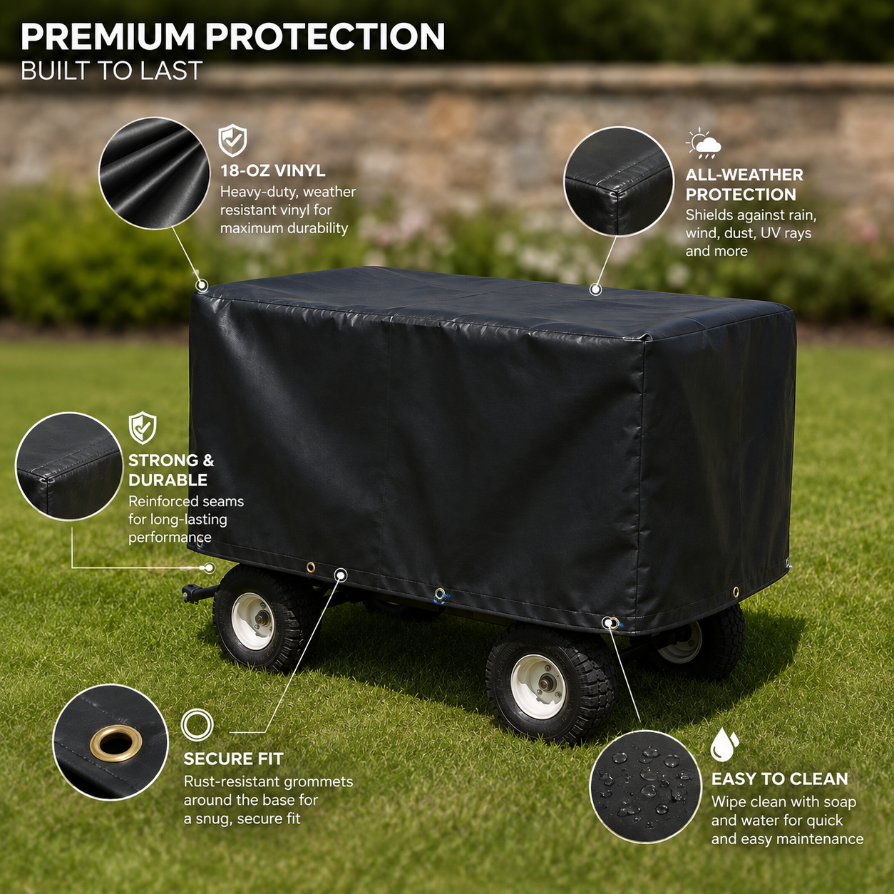 ALCO Outdoor Hay Feeder Covers offer durable, long lasting performance while helping reduce maintenance